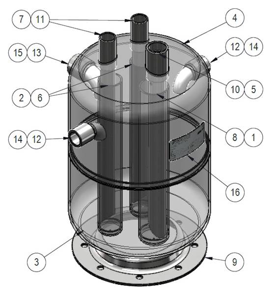 Separator ciekłego czynnika SL4-S12-2x28+1x35