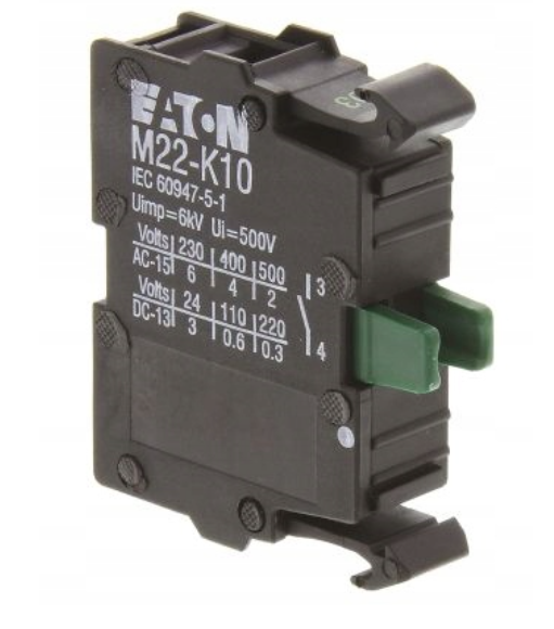 Styk przełącznika normalnie otwarte zielone, górne