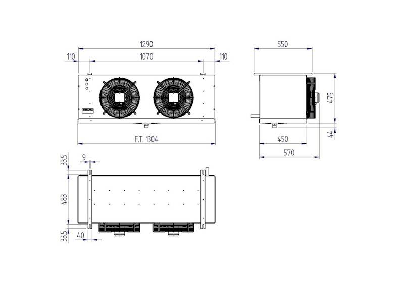 Chłodnica glikolowa RIVACOLD typ RCMW2350808ED