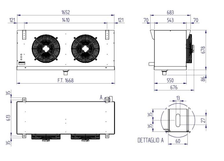 Chłodnica powietrza RIVACOLD typ RCMR4450806ED