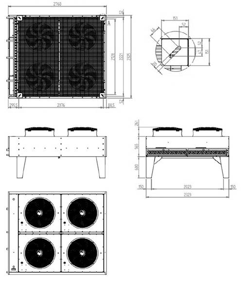 Skraplacz powietrzny RIVACOLD typ RRC048003SW/H