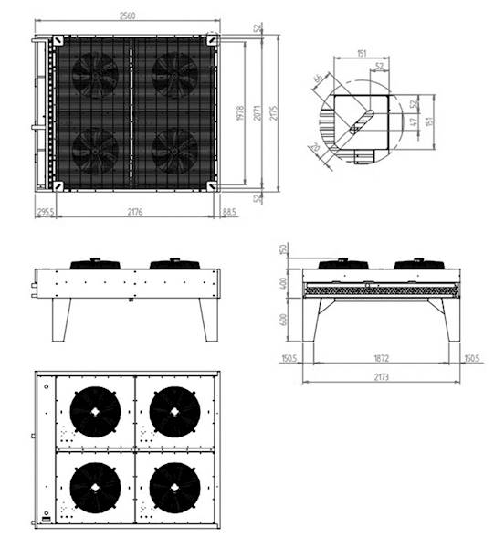 Skraplacz powietrzny RIVACOLD typ RRC046304VW/H