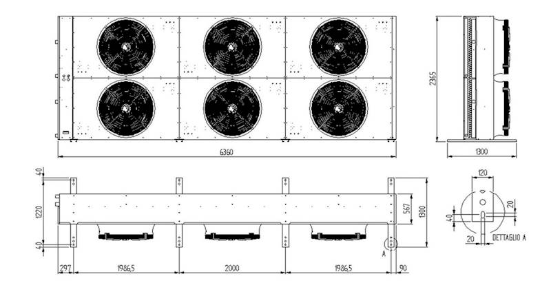 Nogi do skraplacza typ RRC6x1.000; H=750mm