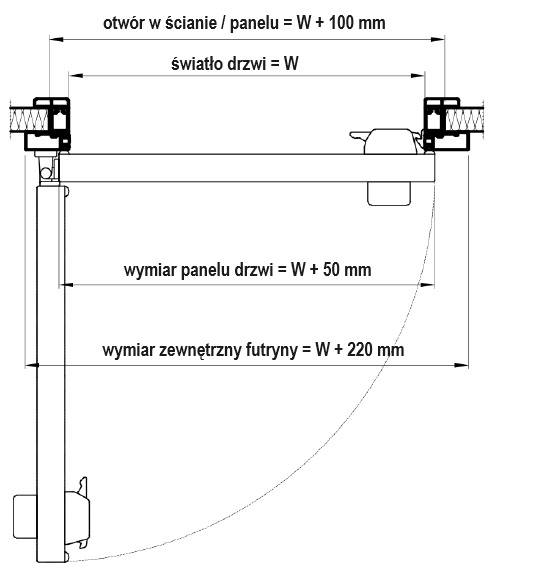 Drzwi MTH typ 603LWT lewe  900x2200 S1b-150