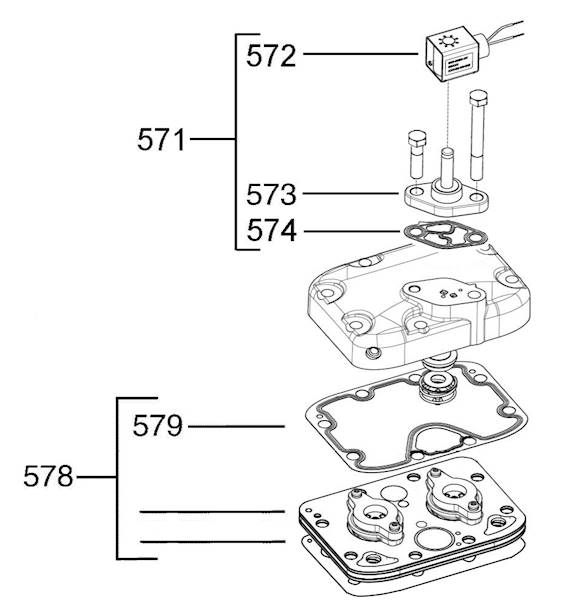 Uszczelka elektrozaworu reg. wydajności 4M / 6M 