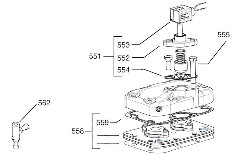 Uszczelka górna głowicy reg. wydajności 4M / 6M 