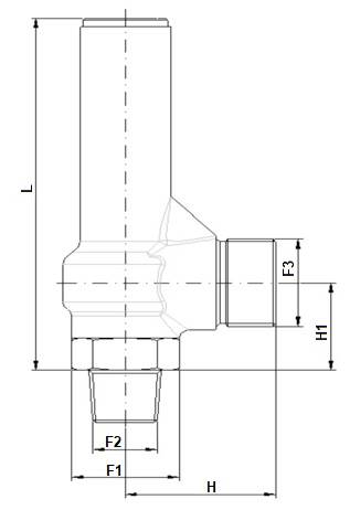Zawór bezpieczeństwa E10/LS-1/2"G-P nast. 32,0 bar