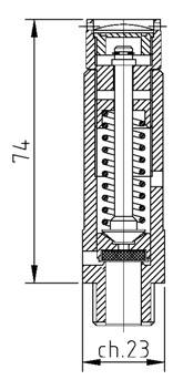 Zawór bezpieczeństwa D10-1/2"R-V nast. 11,5 bar
