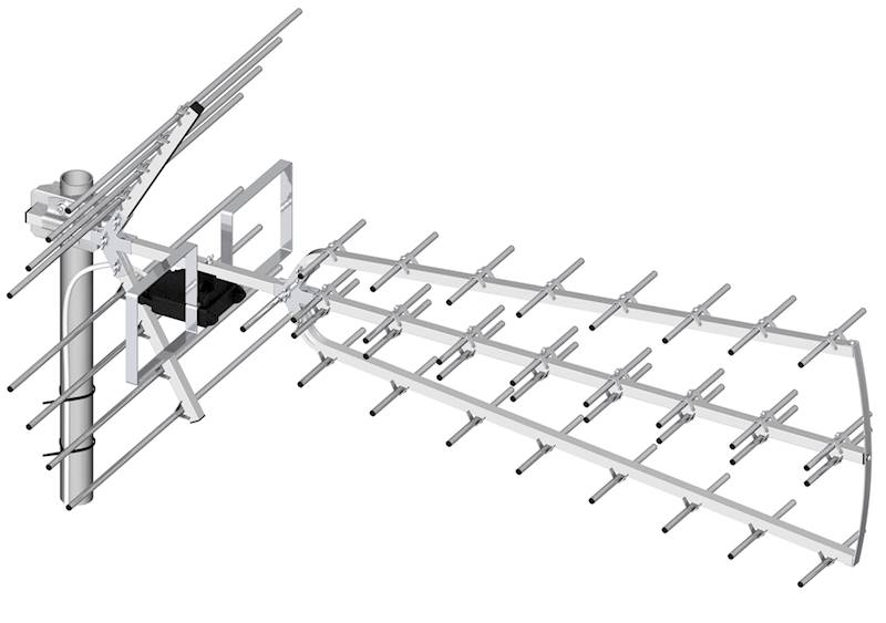 Antena TV Dipol TRI-DIGIT Biała A2670