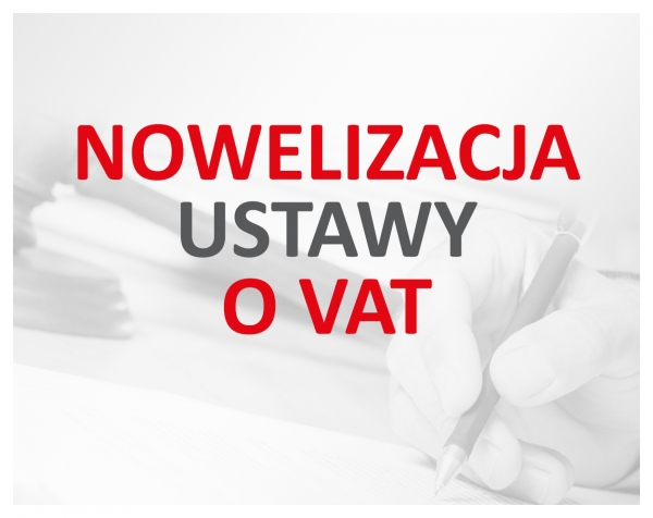NOWELIZACJA STAWEK VAT