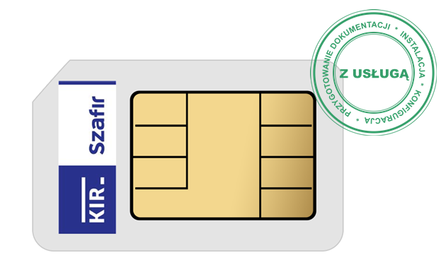 Podpis Elektroniczny KIR Szafir • 2 lata • Bez czytnika • Mała karta SIM (do czytnika mini) • Tak