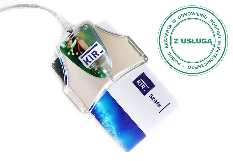 Odnowienie Podpisu Elektronicznego KIR Szafir • 1 rok • Duża karta (do czytnika z kablem) • Tak