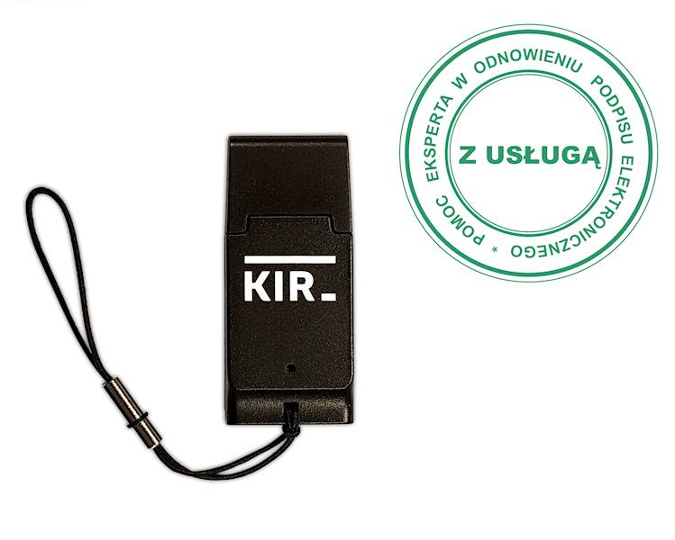 Odnowienie Podpisu Elektronicznego KIR Szafir • 1 rok • Mała karta SIM (do czytnika mini) • Tak