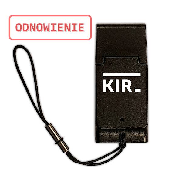Odnowienie Podpisu Elektronicznego KIR Szafir • 1 rok • Mała karta SIM (do czytnika mini) • Nie