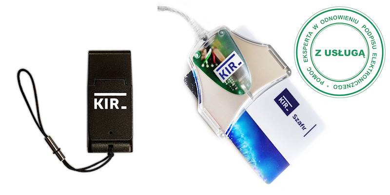 Odnowienie Podpisu Elektronicznego KIR Szafir • 1 rok • Dotychczas używany nośnik - procedura online • Tak