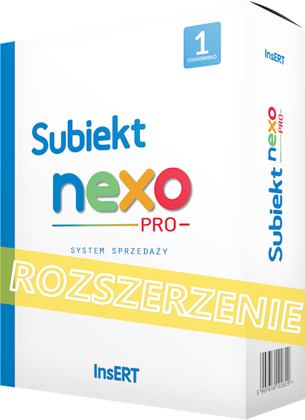 Subiekt nexo - rozszerzenia • Rozszerzenie: rozszerzenie na następne 1 stanowisko • Jestem użytkownikiem starszej wersji Subiekta: Nie