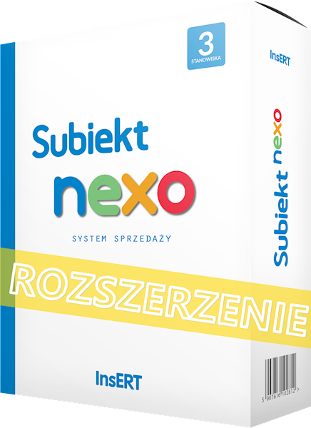 Subiekt nexo - rozszerzenia • Rozszerzenie: rozszerzenie na następne 3 stanowiska • Jestem użytkownikiem starszej wersji Subiekta: Nie