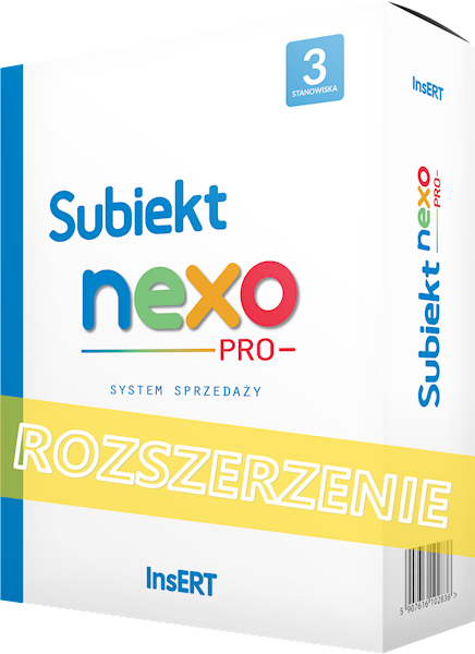 Subiekt nexo PRO - rozszerzenia • Rozszerzenie: rozszerzenie na następne 3 stanowiska • Jestem użytkownikiem starszej wersji Subiekta: Nie