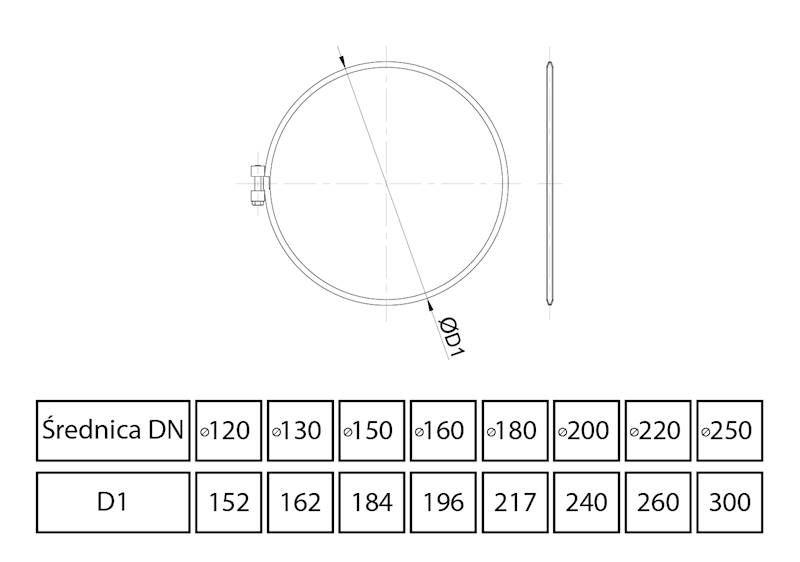 DAR OP KNSR150-CZ Opaska do kolana 150 cz