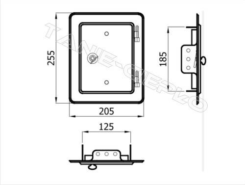 DAR DW125X185-X Drzwiczki rewizyjne 125x185
