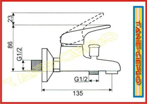 HDRL ATUT B391 Bateria wannowa z natr. CHR