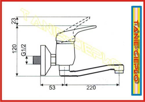 HDRL ATUT B394 Bateria zlew. ścienna CHR