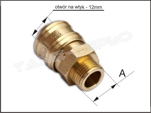 BRA SE2-4SM Szybkozłącze GZ 1/2'' MOSIĄDZ