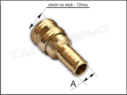 BRA SE2-3SH Szybkozłącze na wąż 9mm MOSIĄDZ
