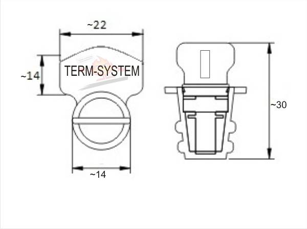 Wodomierz - plomba obrotowa z linką