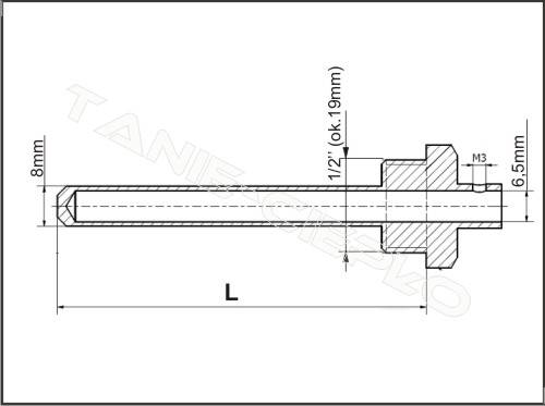 ZL.MO Osłona 1/2x83mm czujnika + śrubka