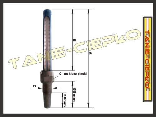 ONN Termometr prosty 3/4" metalowy TK34150