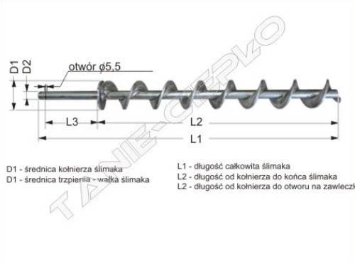 TERM Ślimak podajnika 840mm