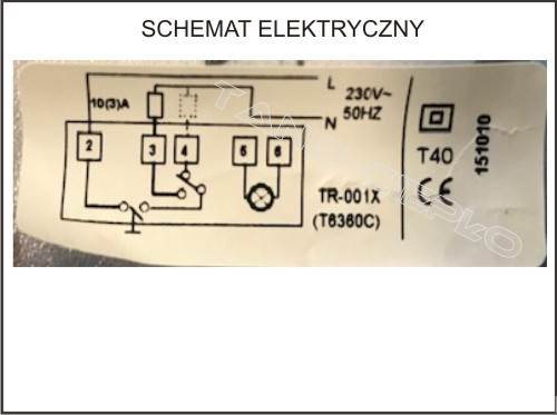 Termostat czujnik pokojowy TR001X z diodą T6360 do kotłów pomp ciepła nagrzewnic