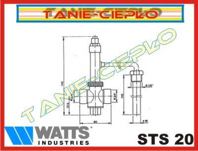 10027617 STS20.S Zawór bezpieczeństwa 3/4" schładzający do kotła Watts jak TS130 Honeywell