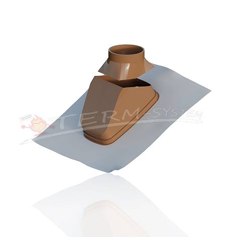 RIC ZB125UBPR Przejście wyjście dachowe kątowe kominowe regulowane 25-50st 125 BRĄZ