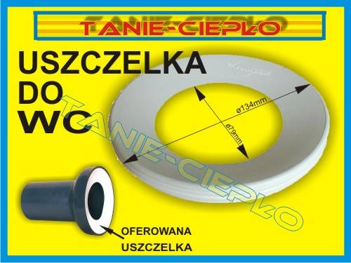 INT E375 Uszczelka przył. kolan WC biała