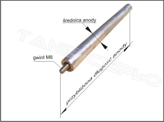 Anoda magnezowa 25x310mm - M8