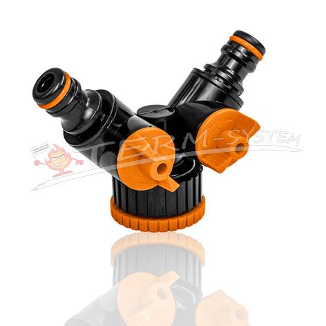 BRA ECO-PWB2222L Trójnik z 2 zaworami GW 1'' i 3/4