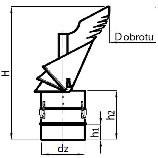 DAR RO150CH-DR-B Rotowent otw. DRAGON1.4404
