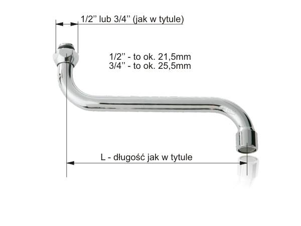 HDRL W16S180 Wylewka typ S 1/2x180mm