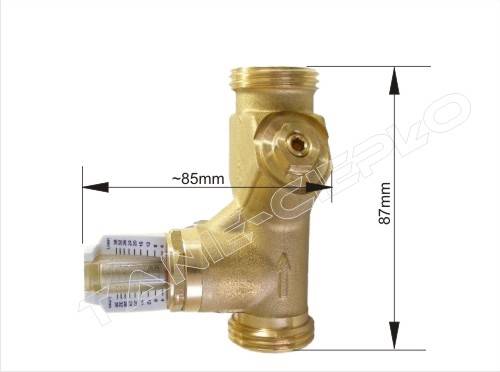 10010140 1" DN25 Zawór równoważący z przepływomierzem rotametr Watts 4-36 l/min