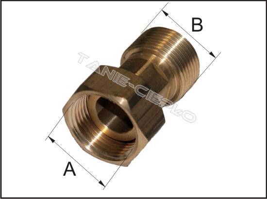 Śrubunek PS.15P do kotła 1/2x1/2" półśrubunek mos