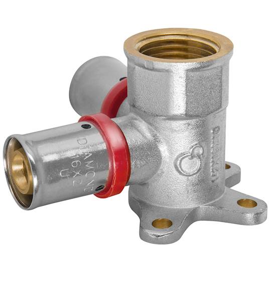 PEX.Z Kolano przel 16x1/2 GW NAŚĆ. zacisk z łapk
