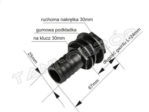 BRA ECO-4125 Przyłącze zbiornika 25x3/4 GZ