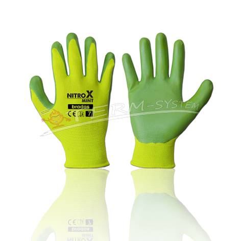 BRA Rękawice 06 NITROX MINT JUNGLE nitryl