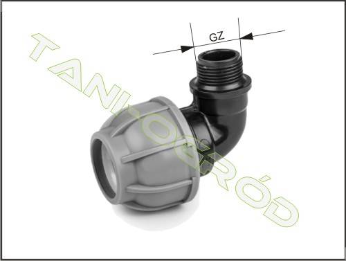 PE Kolano 20x1/2" GZ skręcane