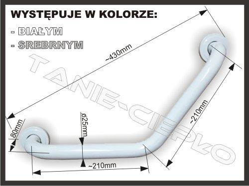 BIS 04791 Uchwyt na wannę kąt biały