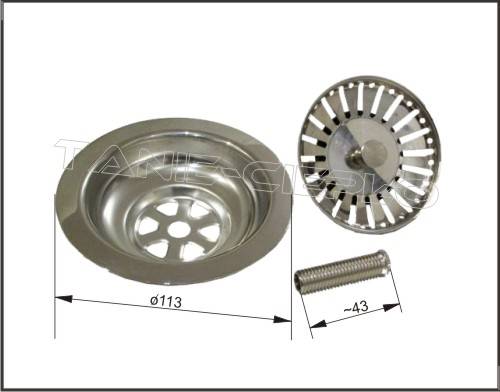 INT Sitko zlewozmywak fi113 śr.4,5cm korek