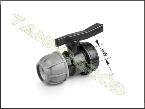 PE Zawór 20x1/2 GW skręcany
