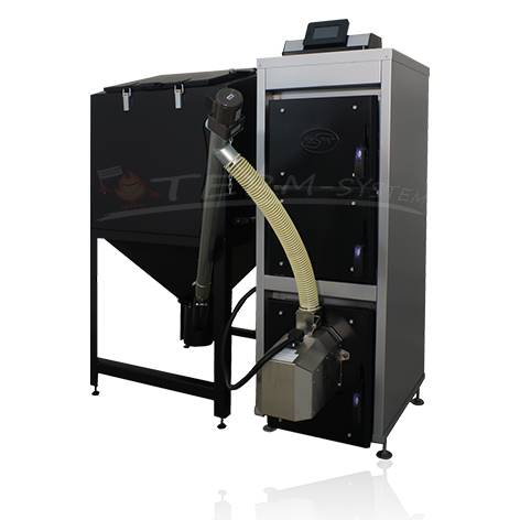 Kocioł Piec na pellet typ Term-Bio MIX 24kW z mega dużym zasobnikiem paliwa EcoDesign